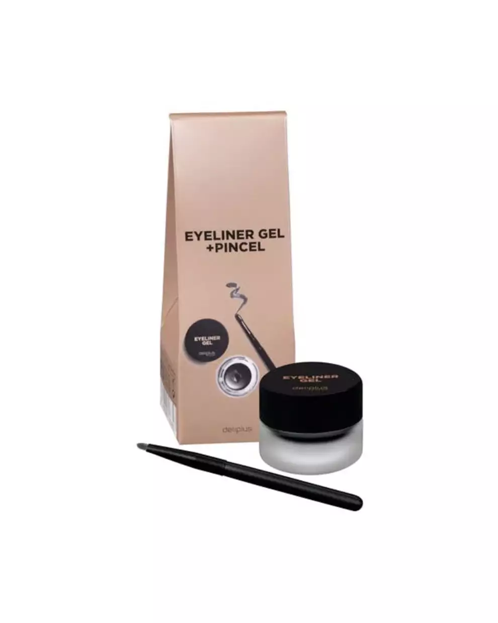 productos de maquillaje baratos Mercadona lujo: eyeliner gel + pincel