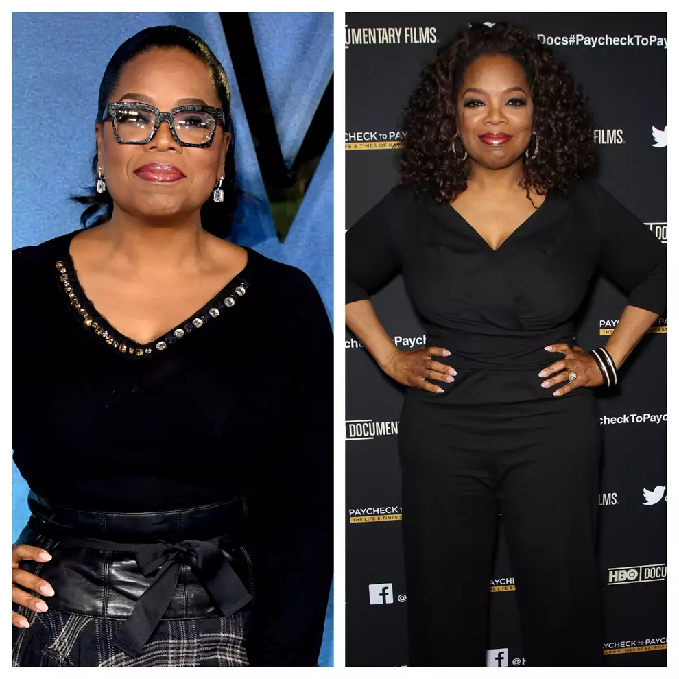 Antes y después famosos Oprah Winfrey