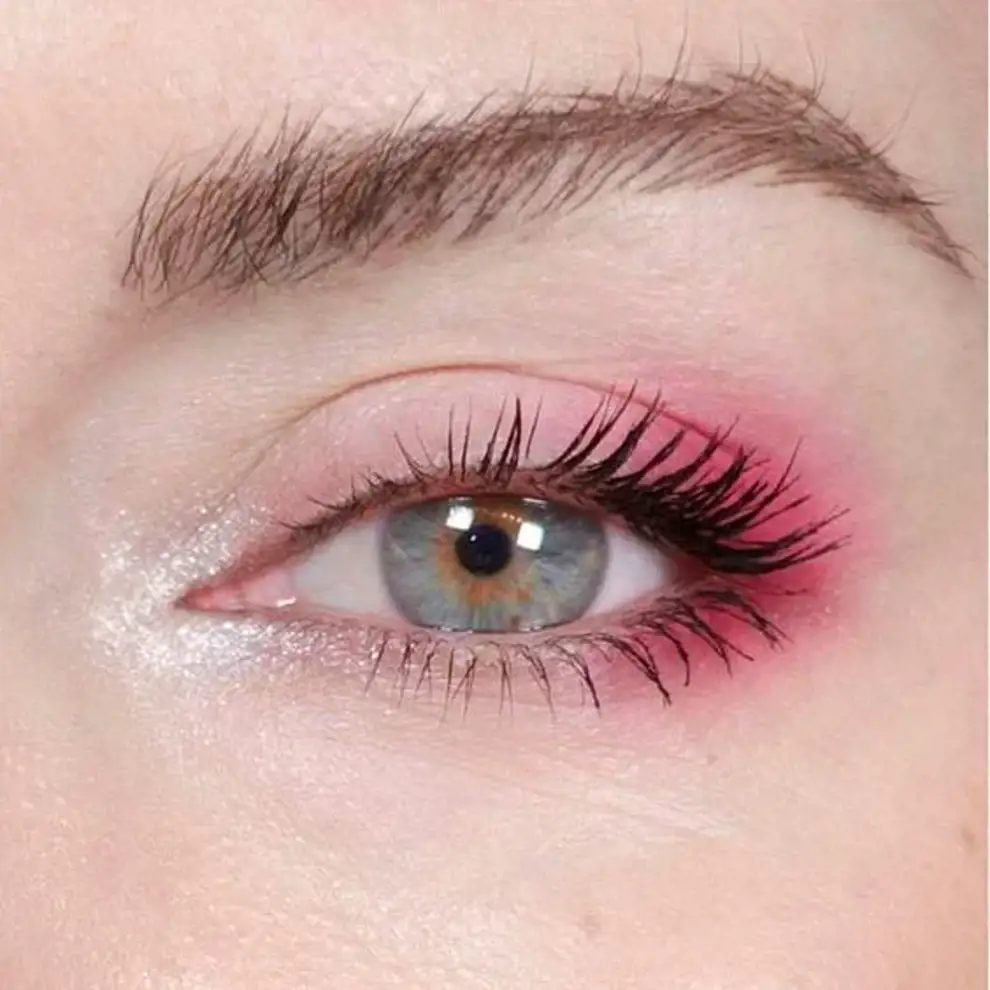 maquillaje de ojos rosa