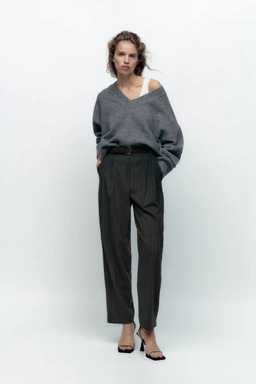 pantalones de Zara que estilizan recto pinzas
