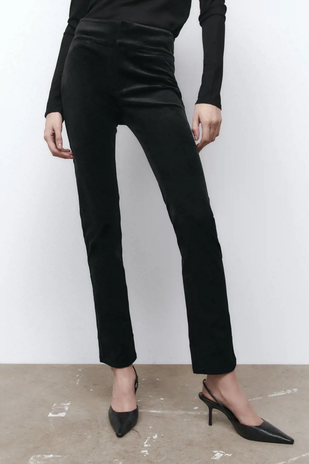 pantalones de Zara que estilizan recto slim cintura alta