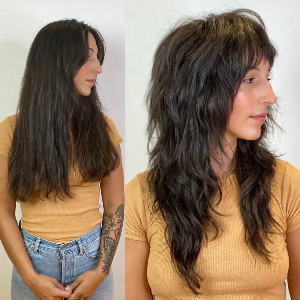 Los 6 cortes de pelo wolf cut en cabello largo para mujer más populares