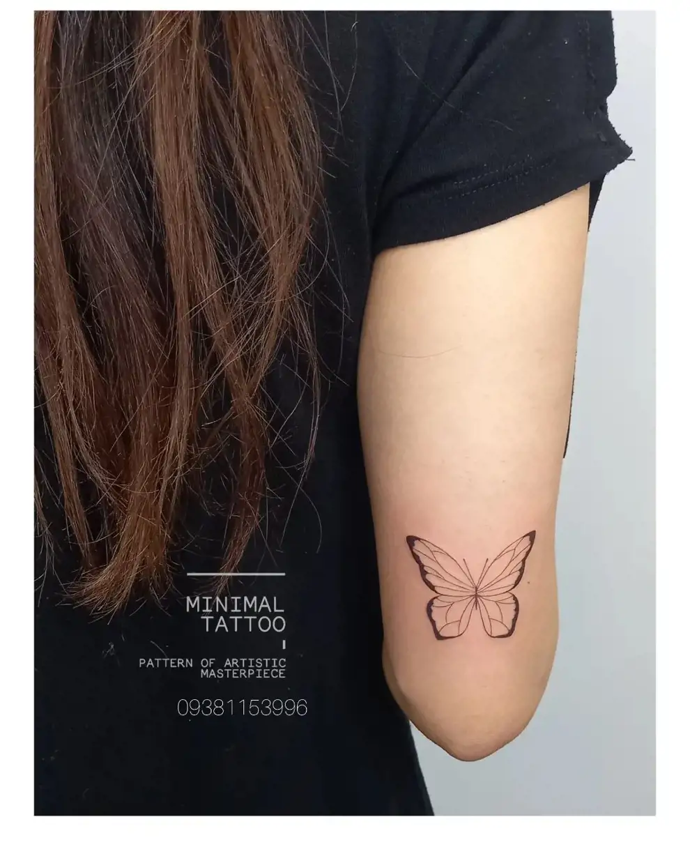 Tatuaje mariposa minimalis