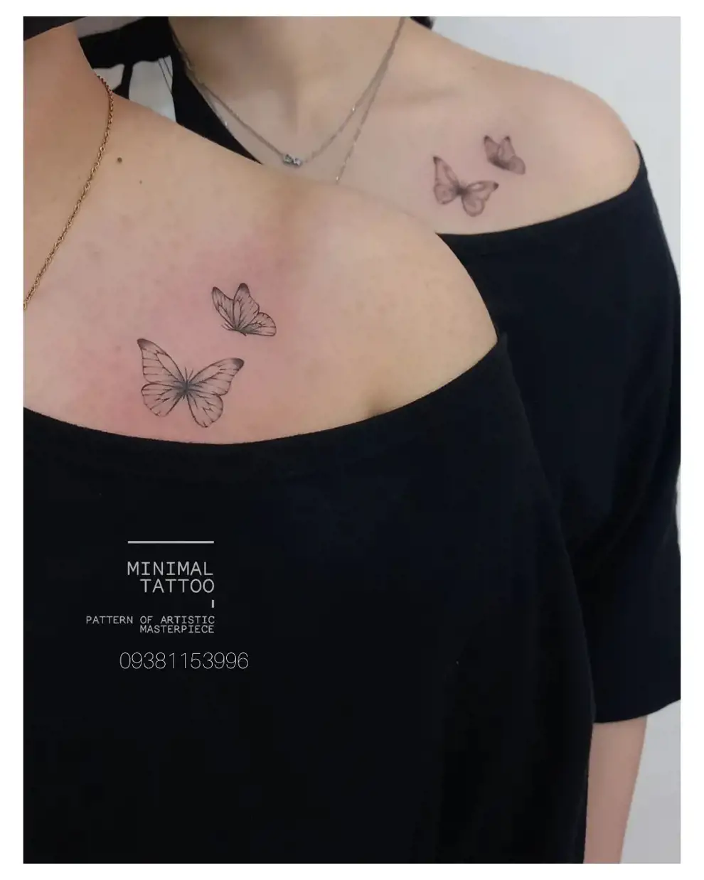 tatuaje minimalista mariposas