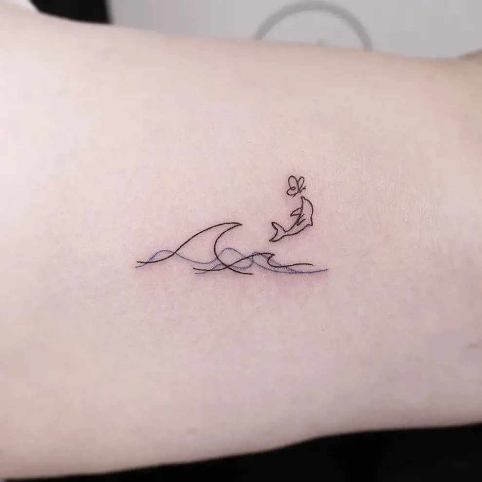 Tatuajes con significado pequeños: delfín