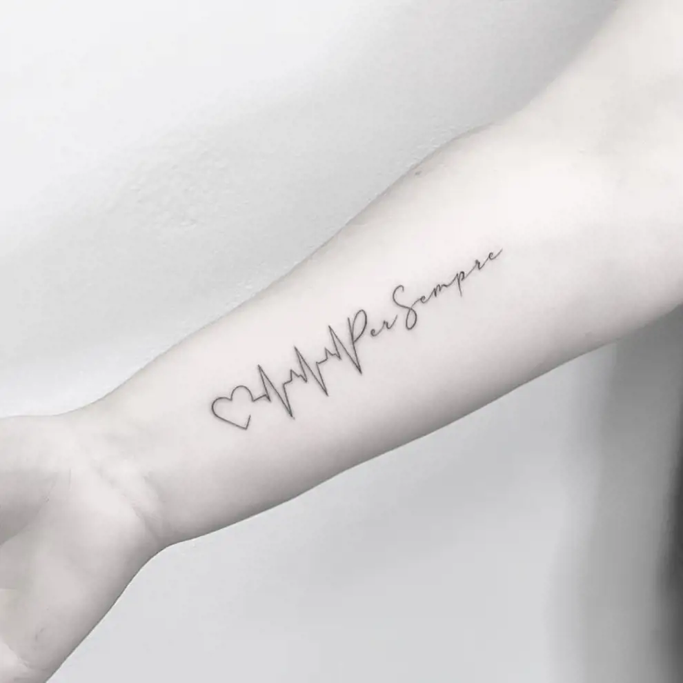 Tatuajes con significado: línea de vida