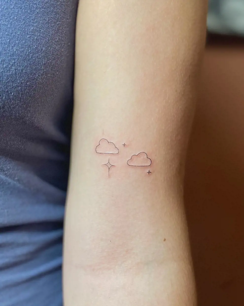 Tatuajes con significado pequeños: nubes