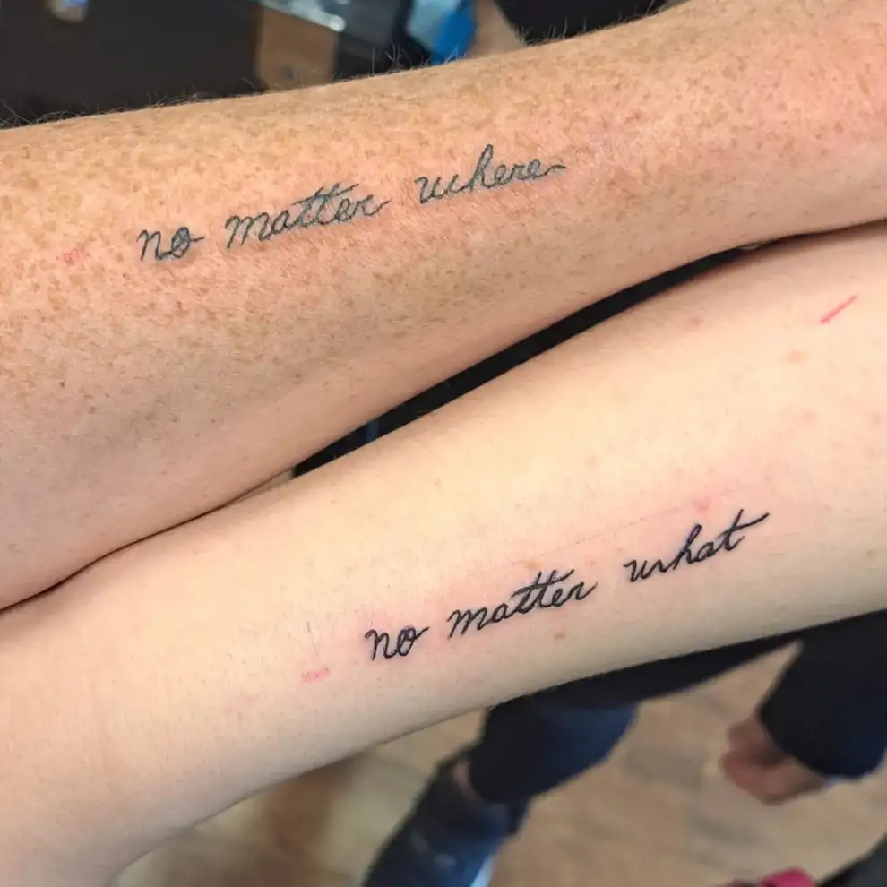 Frases cortas para tatuaje de hijos: "Pase lo que pase"