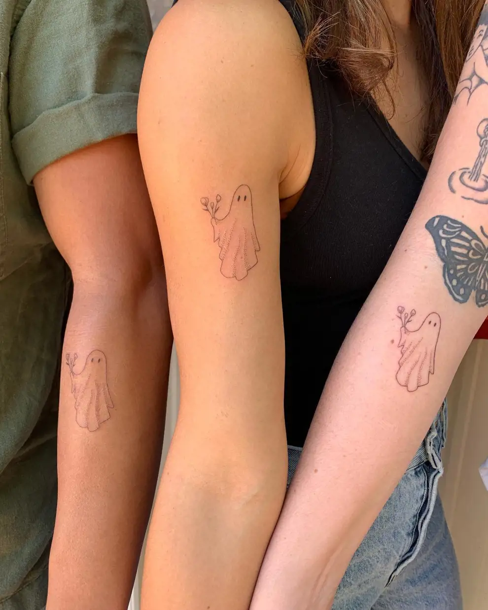 Tatuajes para amigas: fantasmas