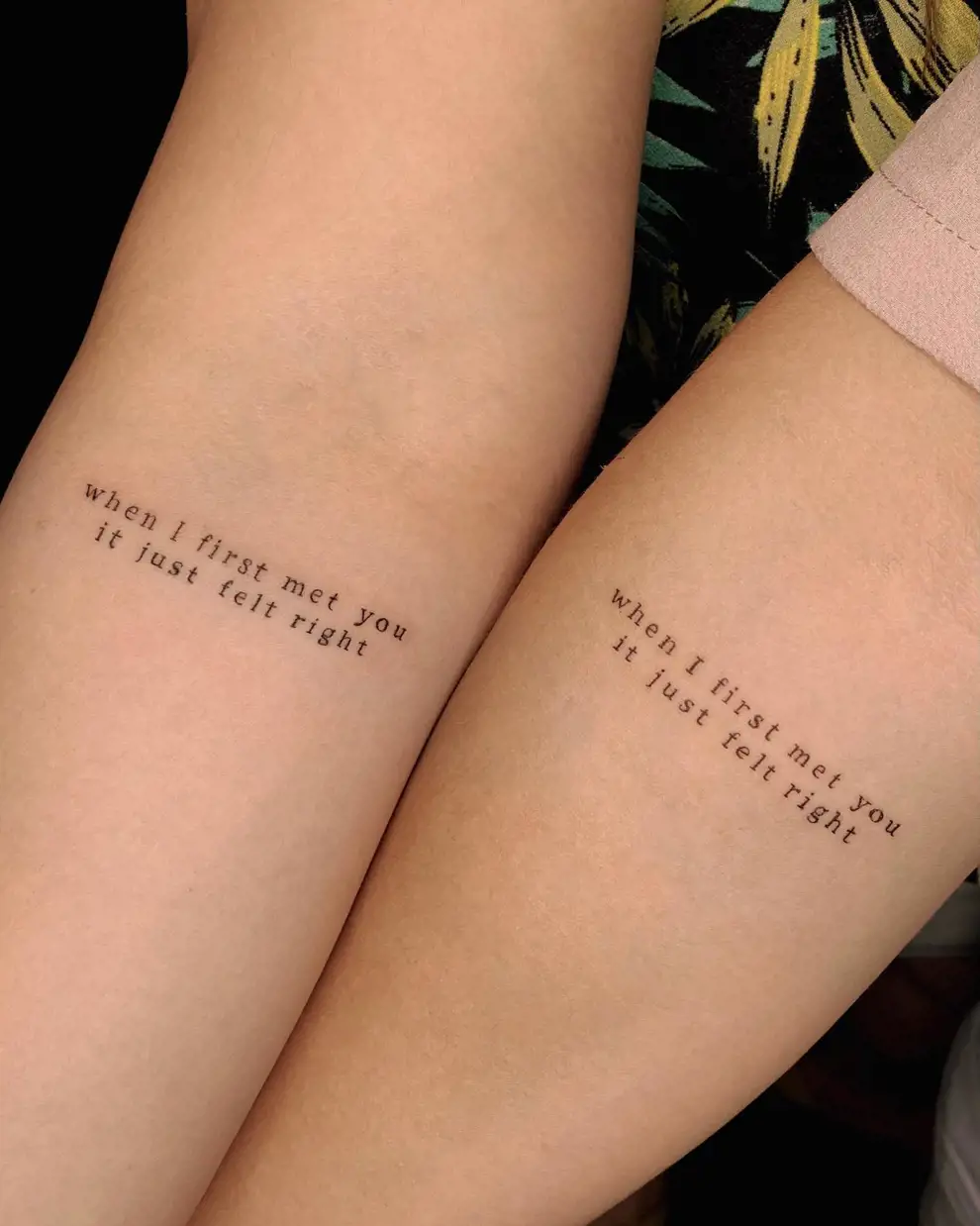 Tatuajes en pareja: lettering