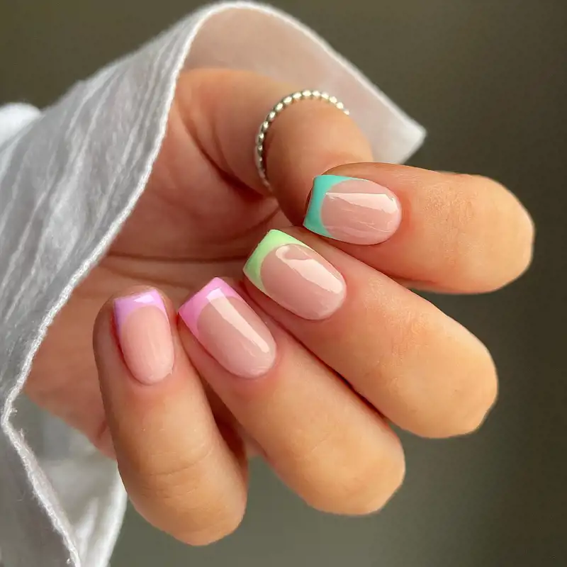 The 10 Most Beautiful Colorful French Nails We've Seen On Instagram And Pinterest