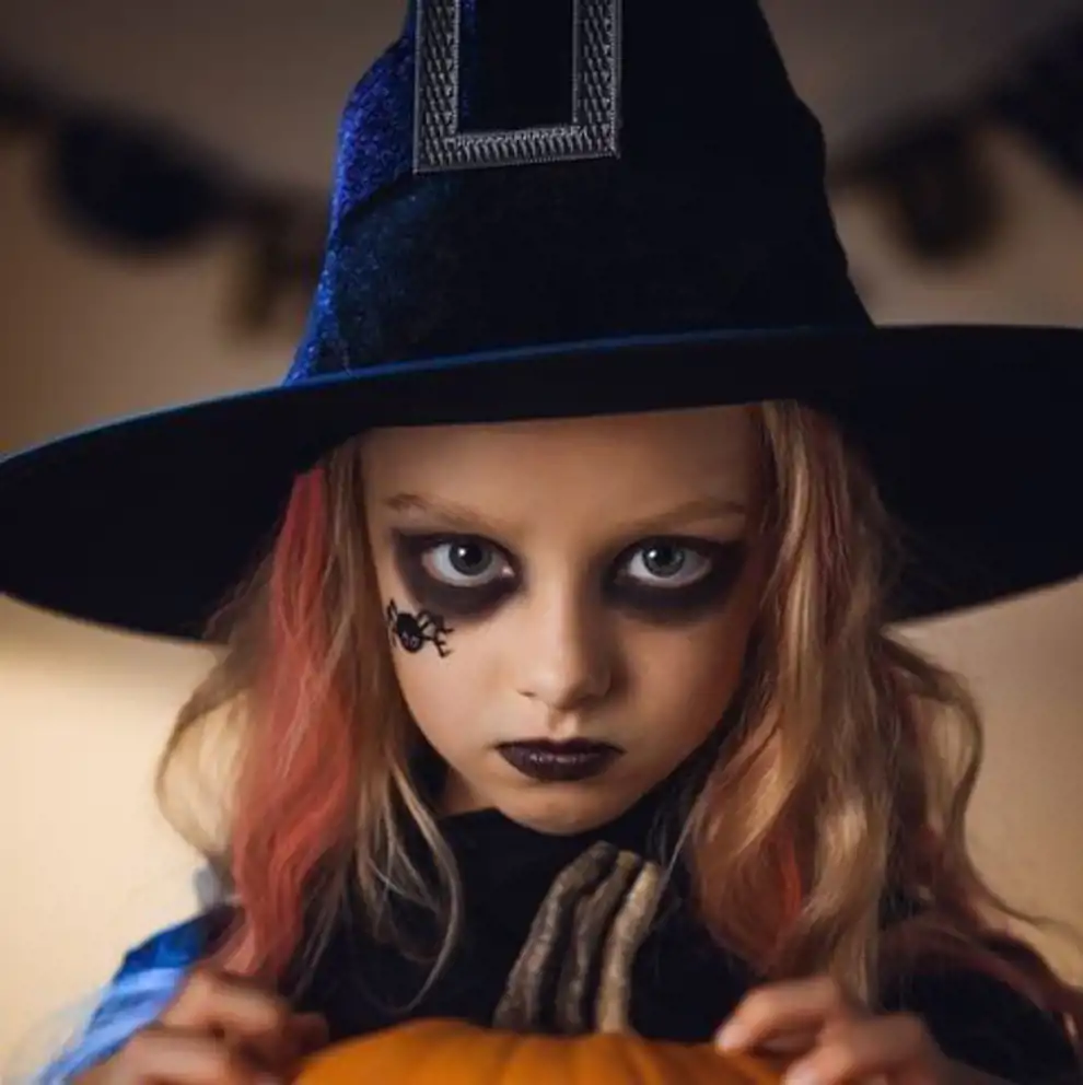 10 maquillajes de halloween para niños y niñas originales y fáciles de copiar: bruja