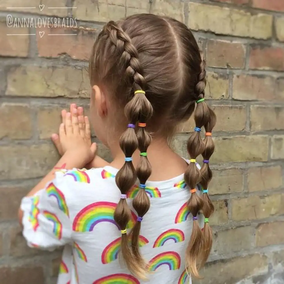 Peinados para niñas: trenzas combinadas