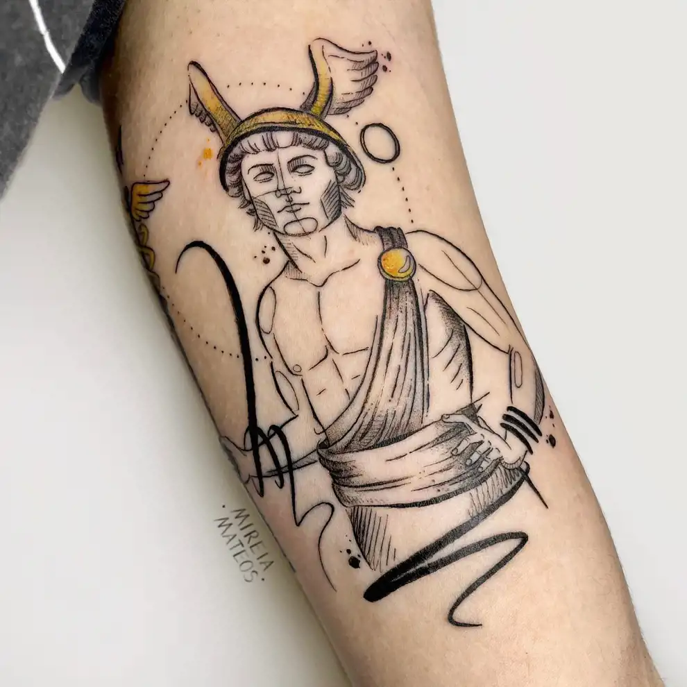 Tatuajes sobre mitología griega: Hermes