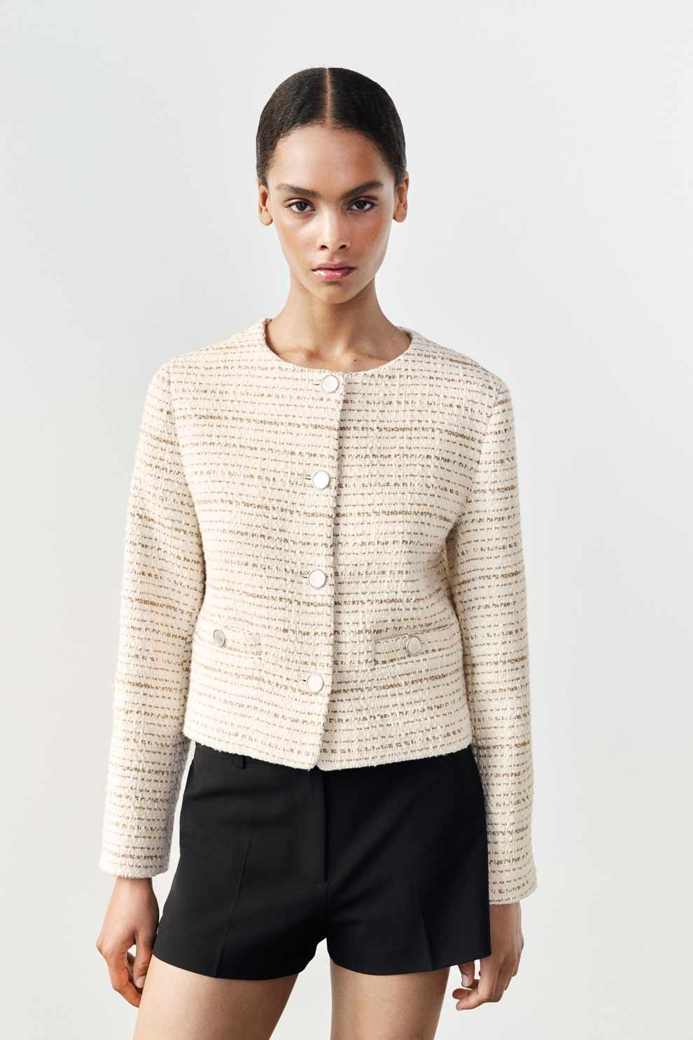 chaqueta de tweed Zara