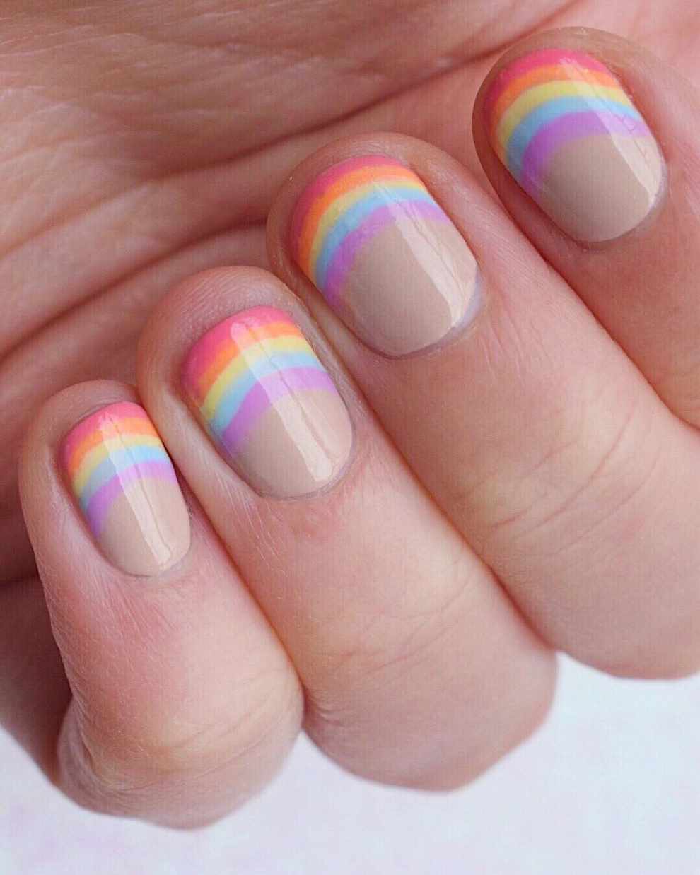 Uñas rainbow