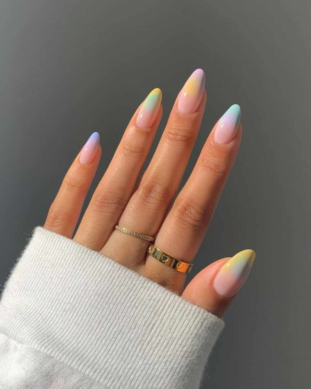 25 diseños de uñas acrílicas RAINBOW NAIL