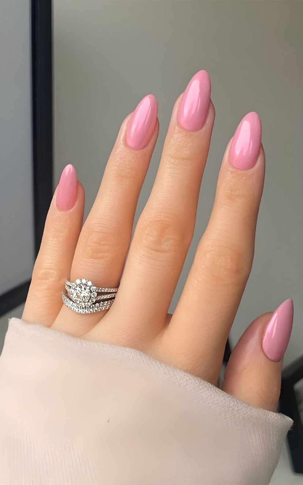 25 diseños de uñas acrílicas ROSA PALO